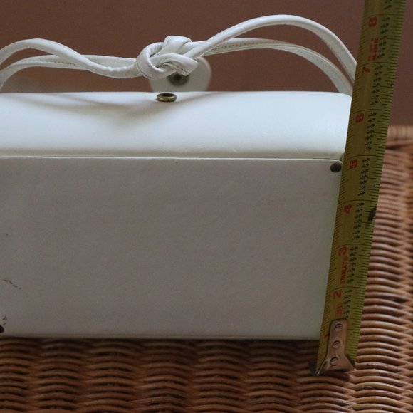 White leather structured Handbag - Picture 5 of 8